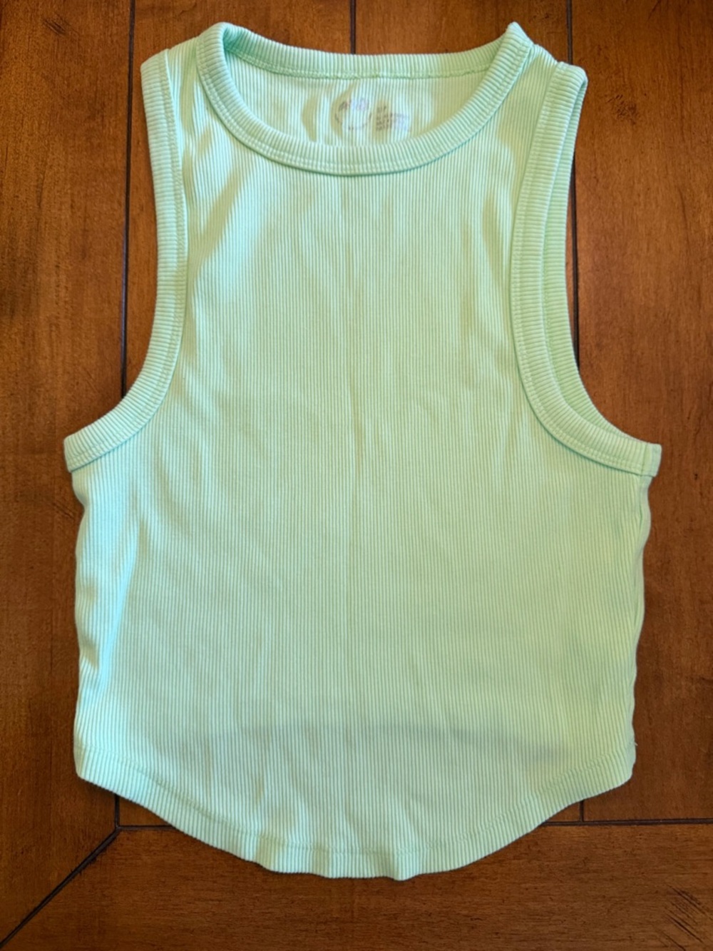 Aerie Mint Ribbed Scoop Neck Tank